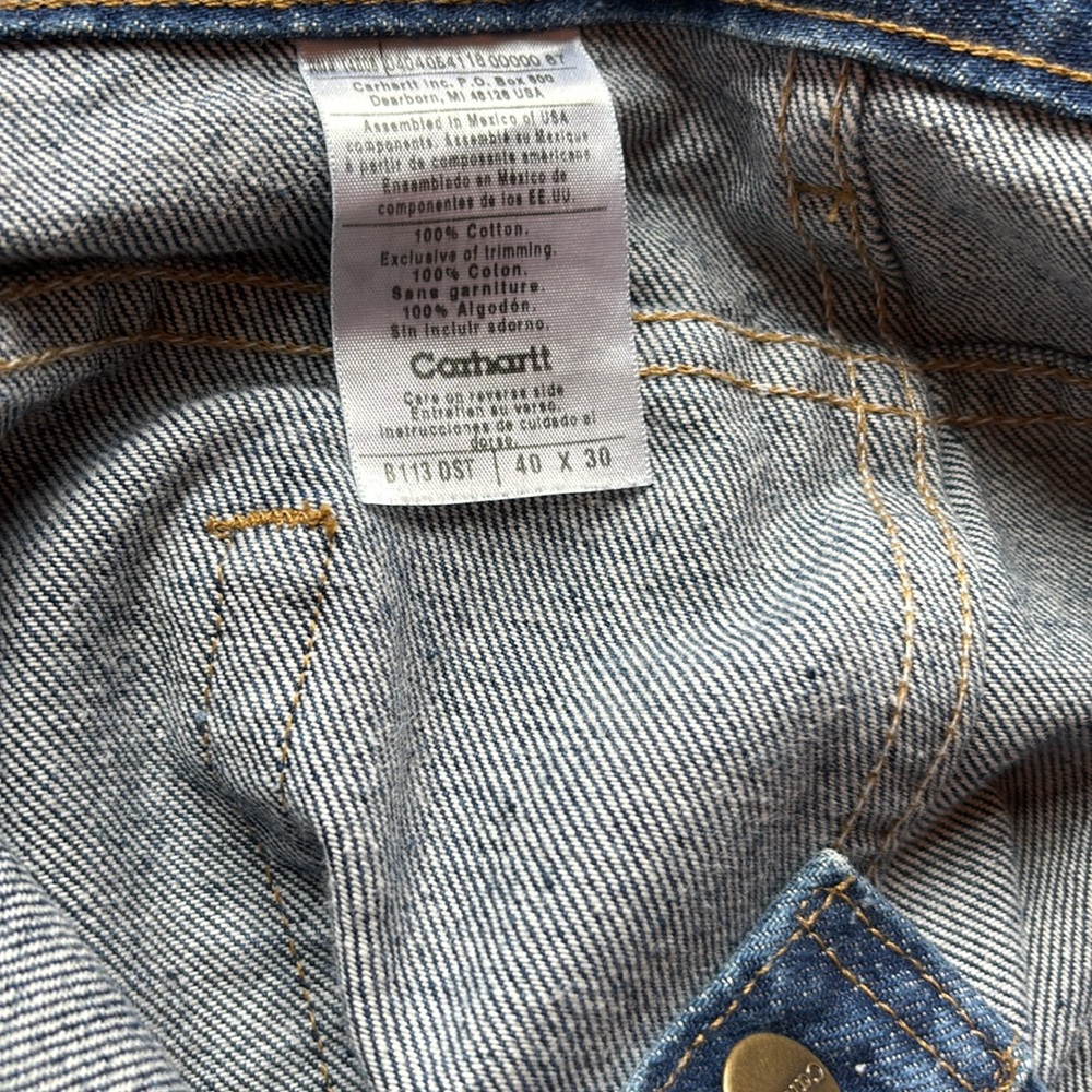 Carhartt Men’s Blue Denim Jeans - Picture 2 of 2